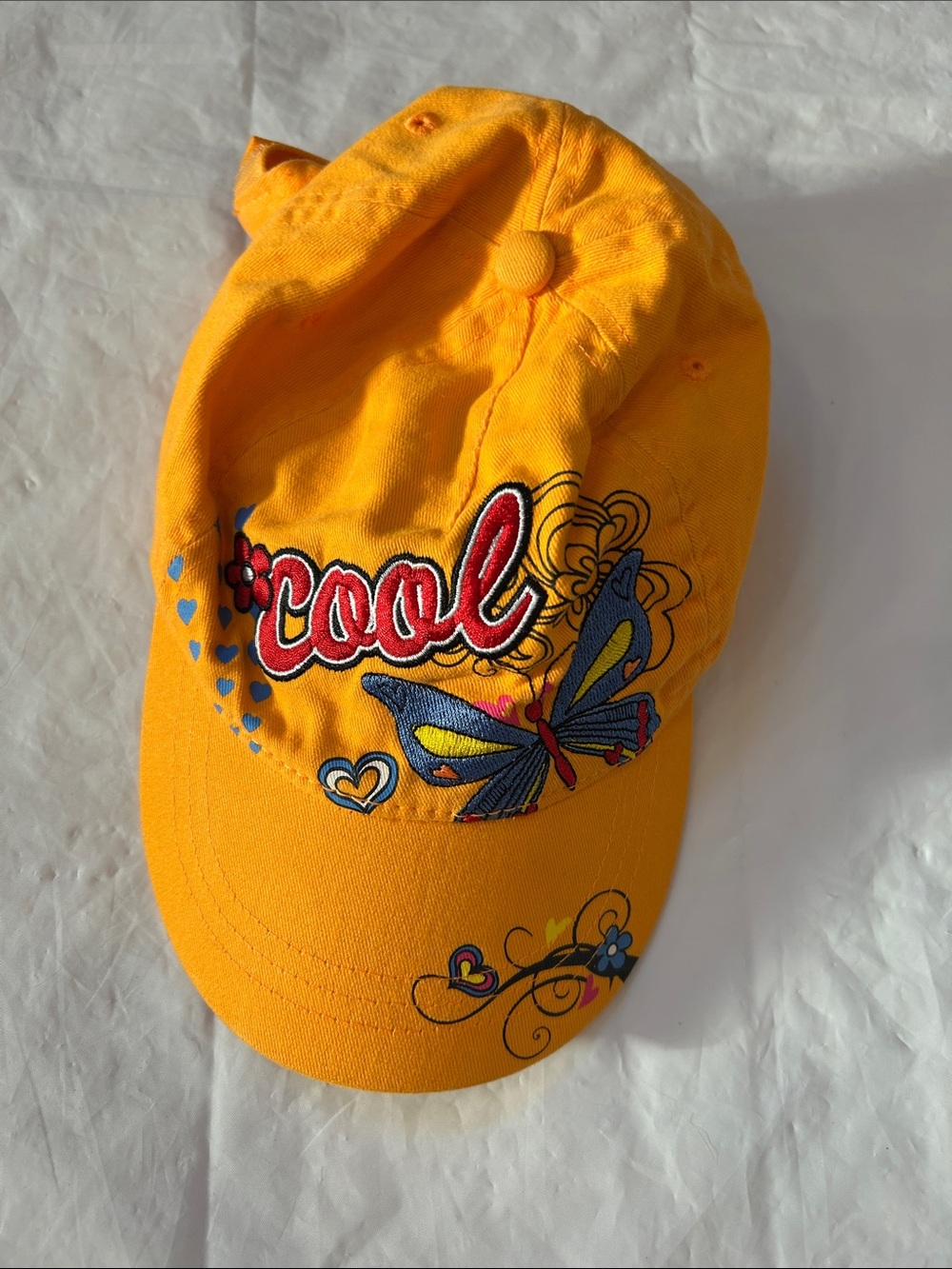 The Children's Place Yellow Butterfly "Cool" Baseball Cap